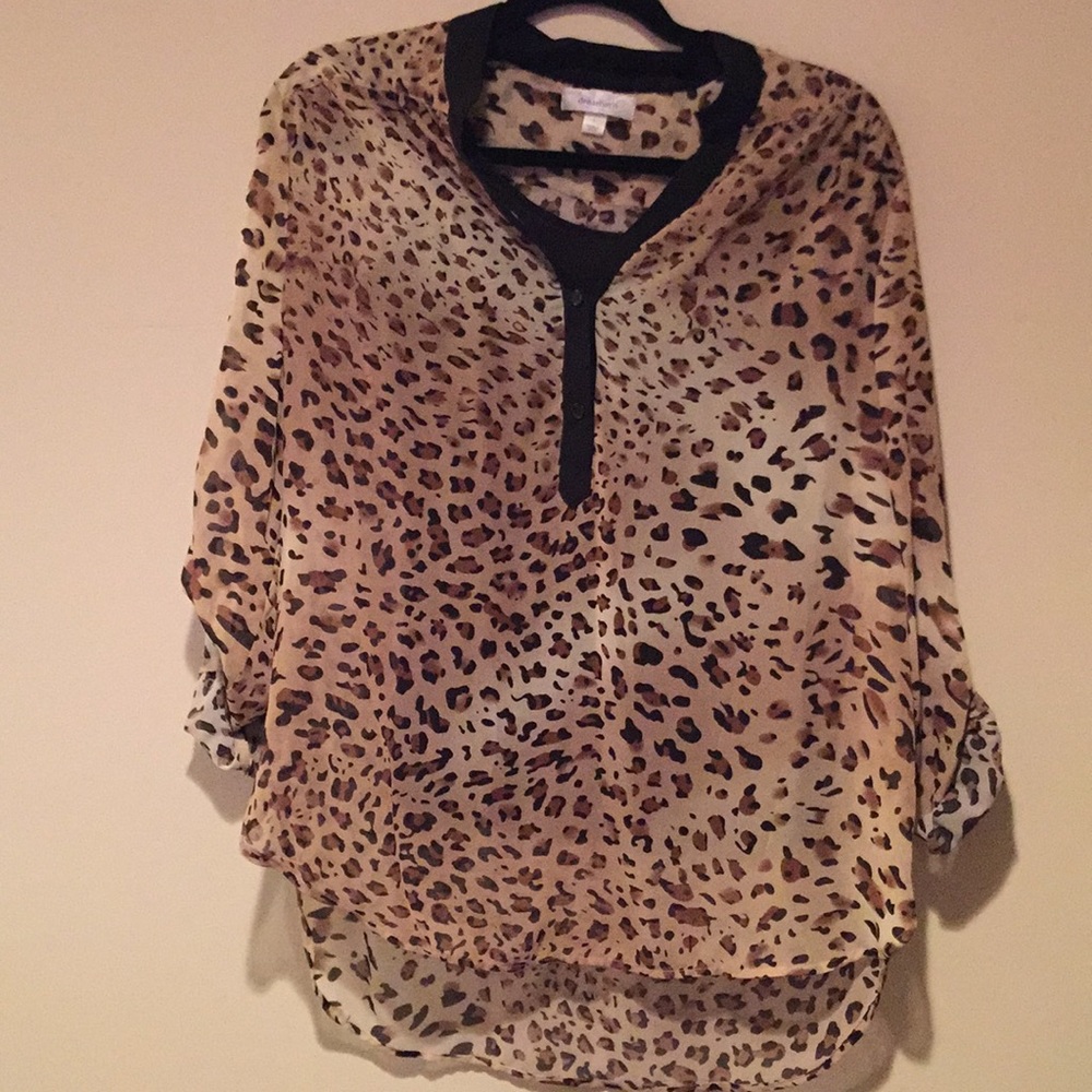 Cheetah/leopard Print Blouse